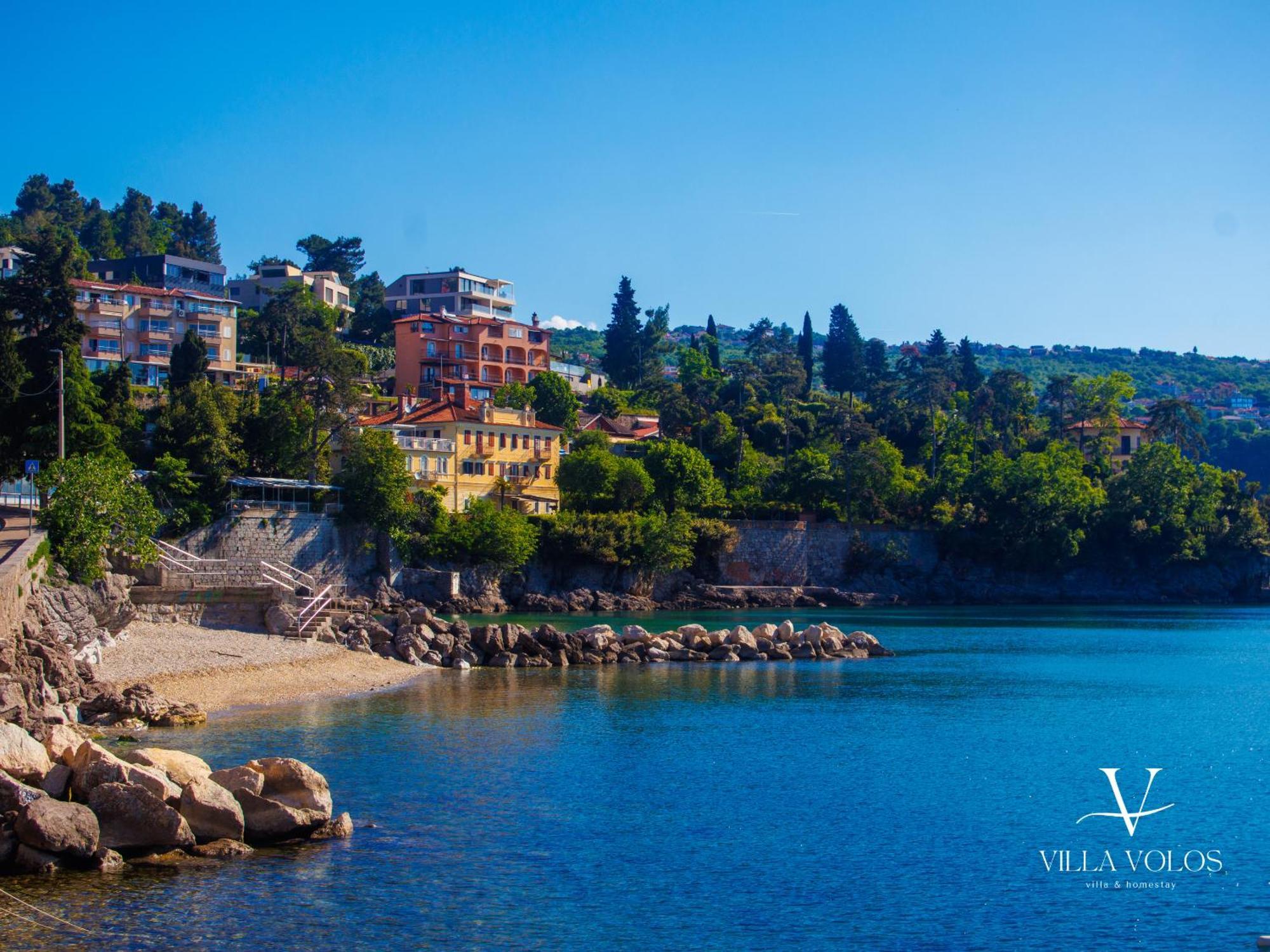 Villa Volos Apartment Karmen With Roof Terrace, Sea View, Free Private Parking Opatija Exteriér fotografie